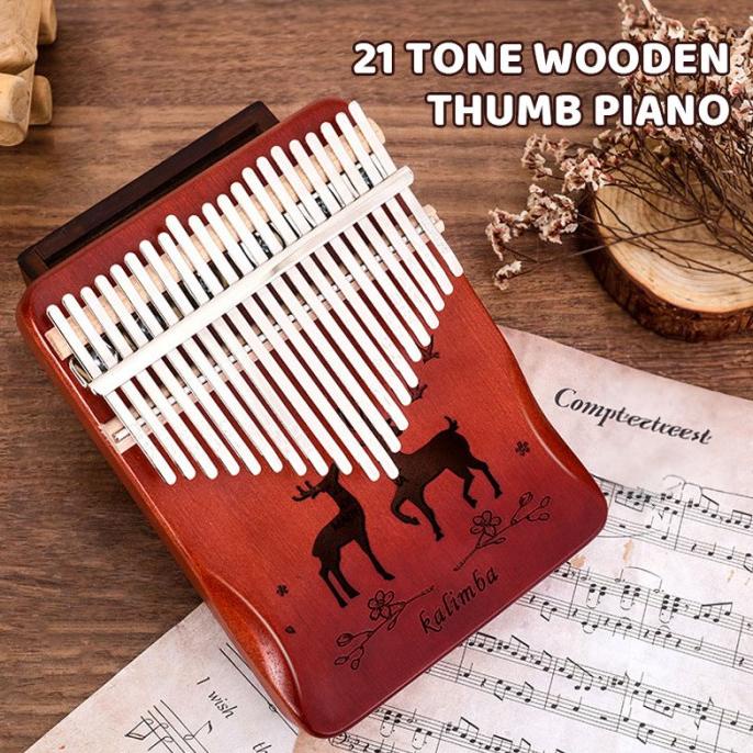 Jual Kalimba 21 Key Piano Jari Alat Musik Thumb Piano Kayu JS88 ...