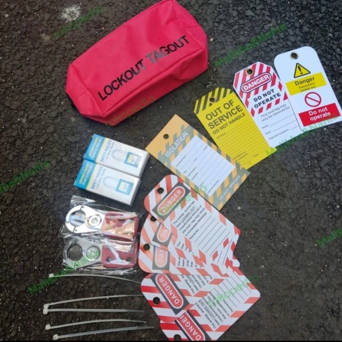 Jual Baru Lockout Tagout Kit - Safety Lockout Padlocks Loto Hasps ...