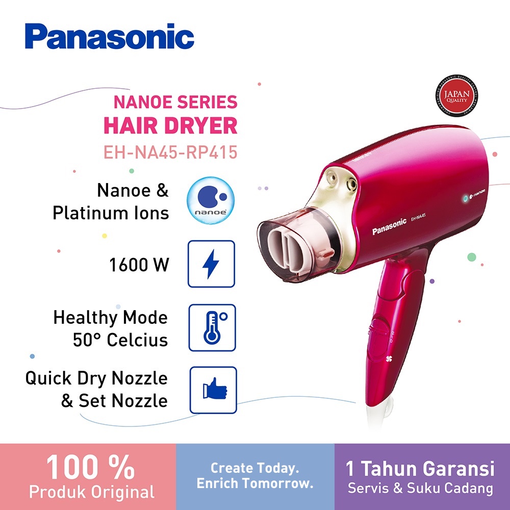 Jual Panasonic Eh Na45 Rp415 Hair Dryer Nanoe Series Platinum Ion 1600 W Rouge Pink 6339