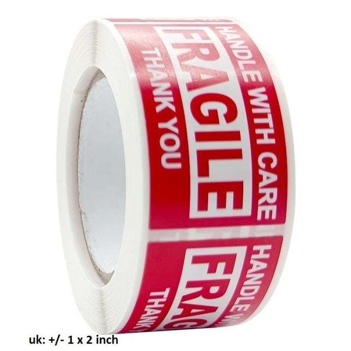 Jual +++++] FH001 Sticker Label Logo Tempel Panjang Fragile Handle With ...