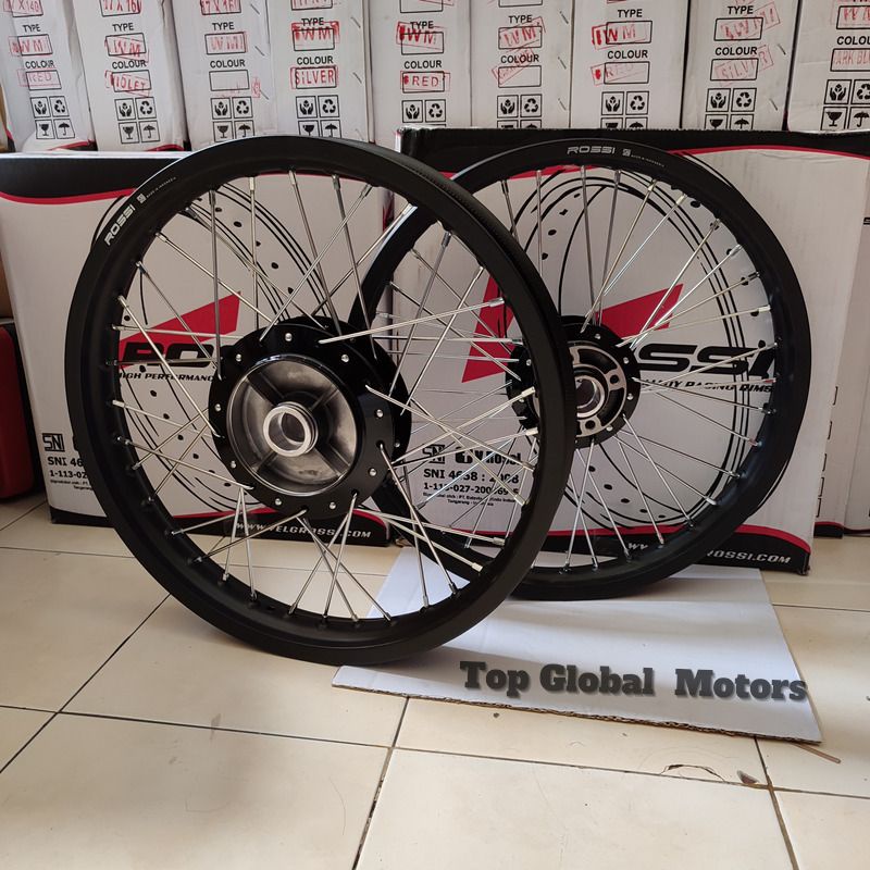 Jual VELG RX KING UK 160 185 18 TROMOL HITAM ROSSI ORIGINAL | Shopee ...