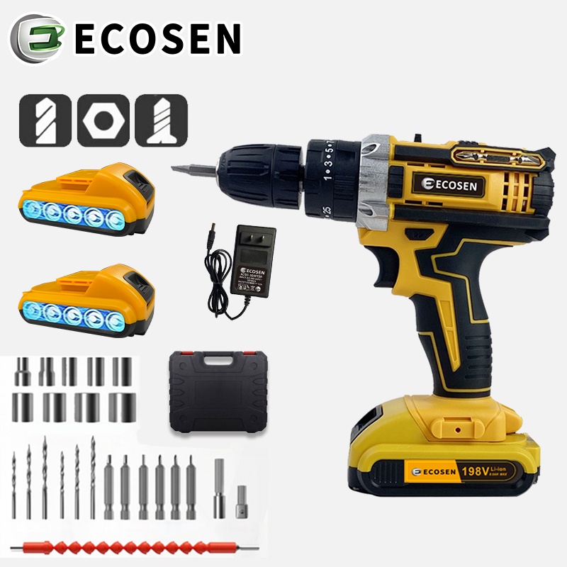 Jual ECOSEN Mesin Bor Baterai Tangan/Cordless Drill Battery/Bor