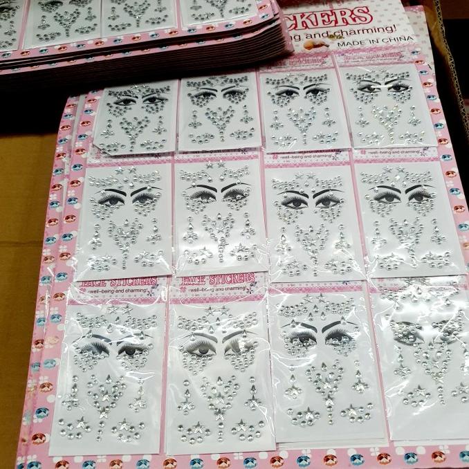 Jual SHOP !! Diamond Face Sticker Tempelan Muka Stiker Mote Kostum ...