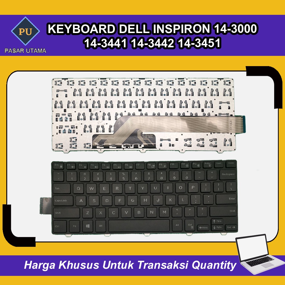 Jual Keyboard Dell Inspiron 14-3000 14-3441 14-3442 14-3451 | Shopee ...