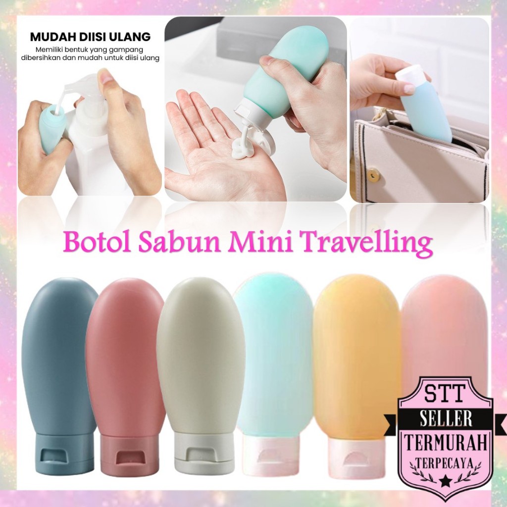 Jual STT Botol Sabun Lotion Macaron MIni Travelling Botol Sabun Shampoo ...