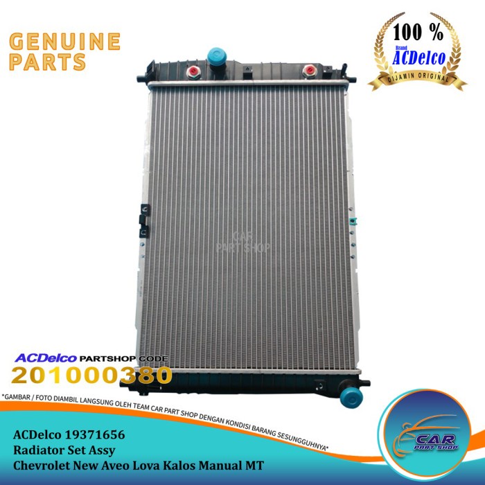 Jual Radiator Set Assy Chevrolet New Aveo Lova Kalos MATIC Ori ACDelco ...