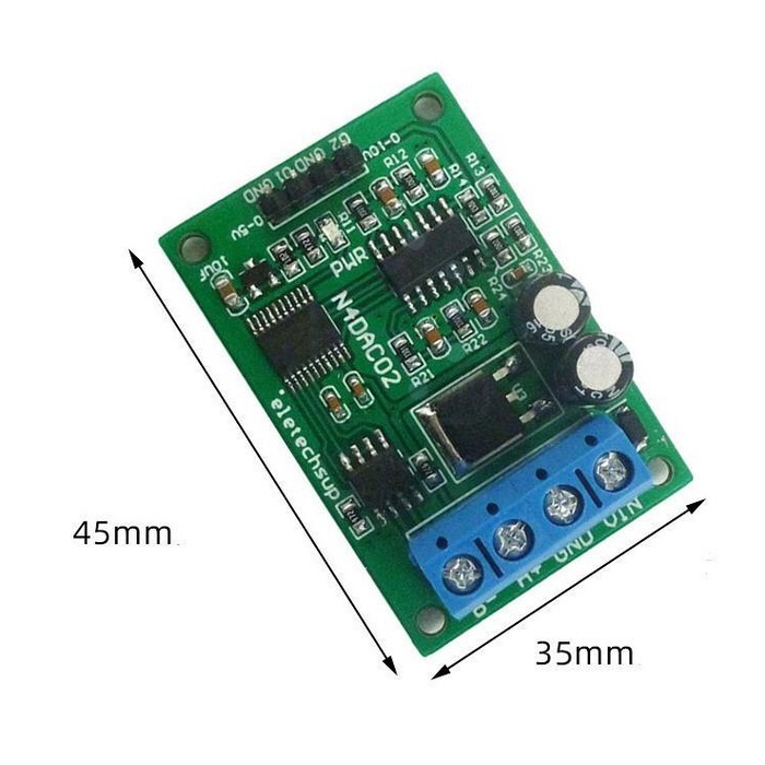 Jual Modul N4DAC02 RS485 to Voltage Analog Converter DAC PWM 2 Ch ...