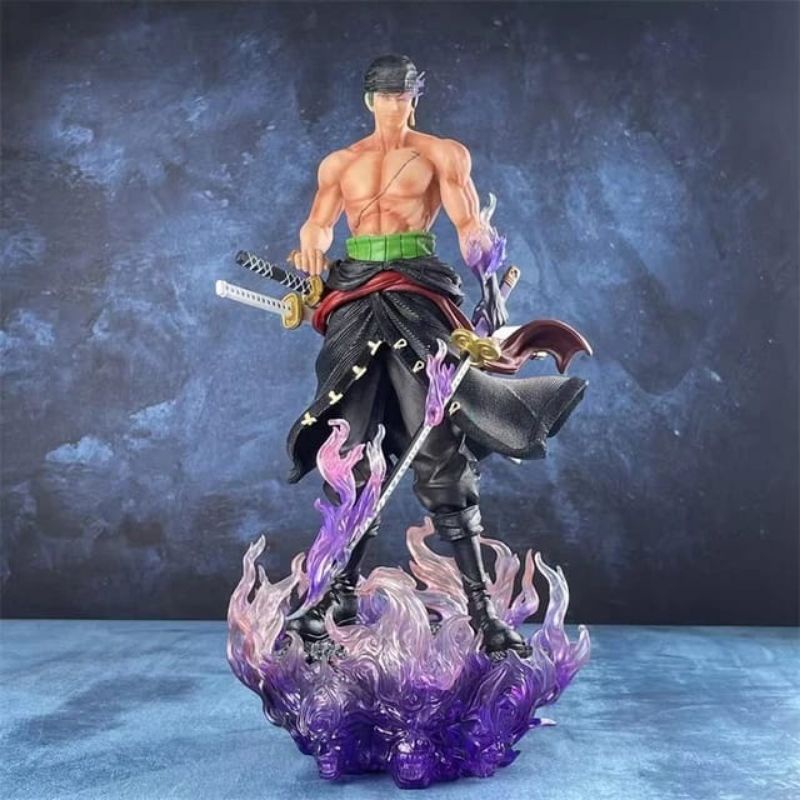 Jual Action Figure Status one piece Zoro ashura one katana effect ...