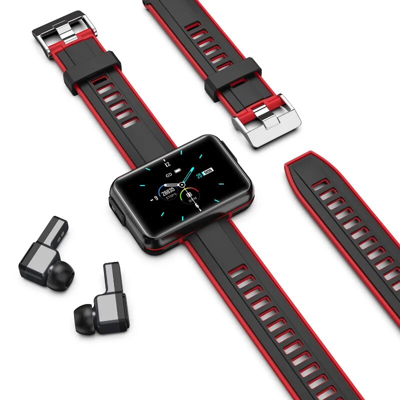 Jual THE BEST 2 in 1 smart watch wireless bluetooth headset 1.4 inches ...