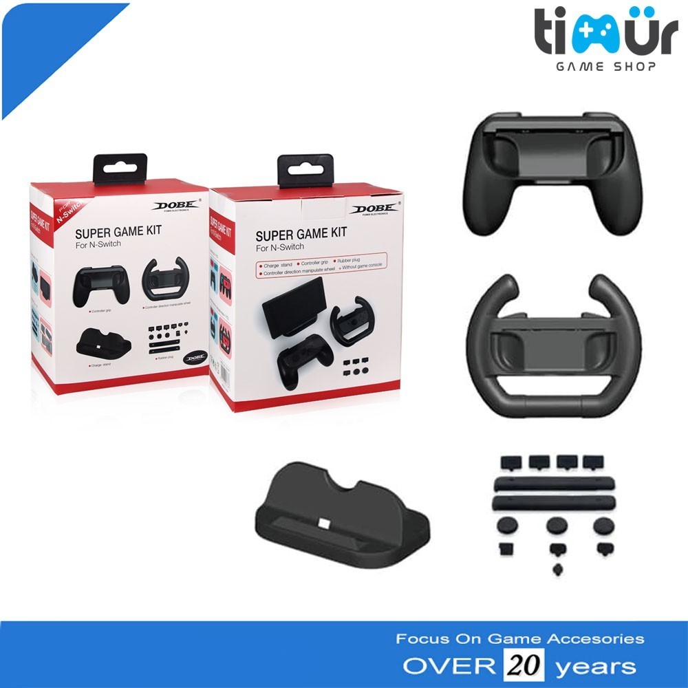 Jual [LIMITED QUALITY] Super Game Kit Controller Grip Charge Stand ...