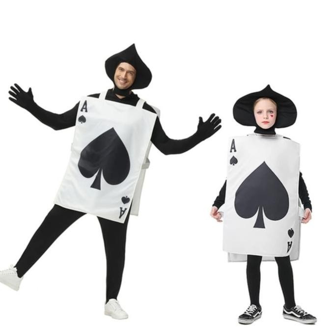 Jual NEW PRODUK !!! Ace Of Spades Costume Playing Card Costume Alice ...