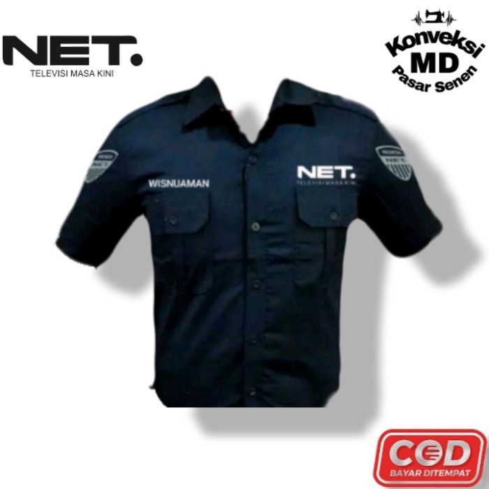 Jual Kemeja NET TV baju NET TV seragam NET TV -ta01 | Shopee Indonesia