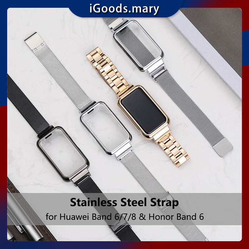 Metal Strap For Huawei Band 8 Smartband Stainless Steel Watchband For Honor  Band 7 6 Wristband