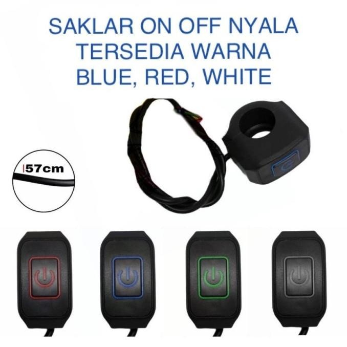 Jual Saklar Tombol On Off Lampu Led Stang Nyala Saklar Led Stang Motor ...