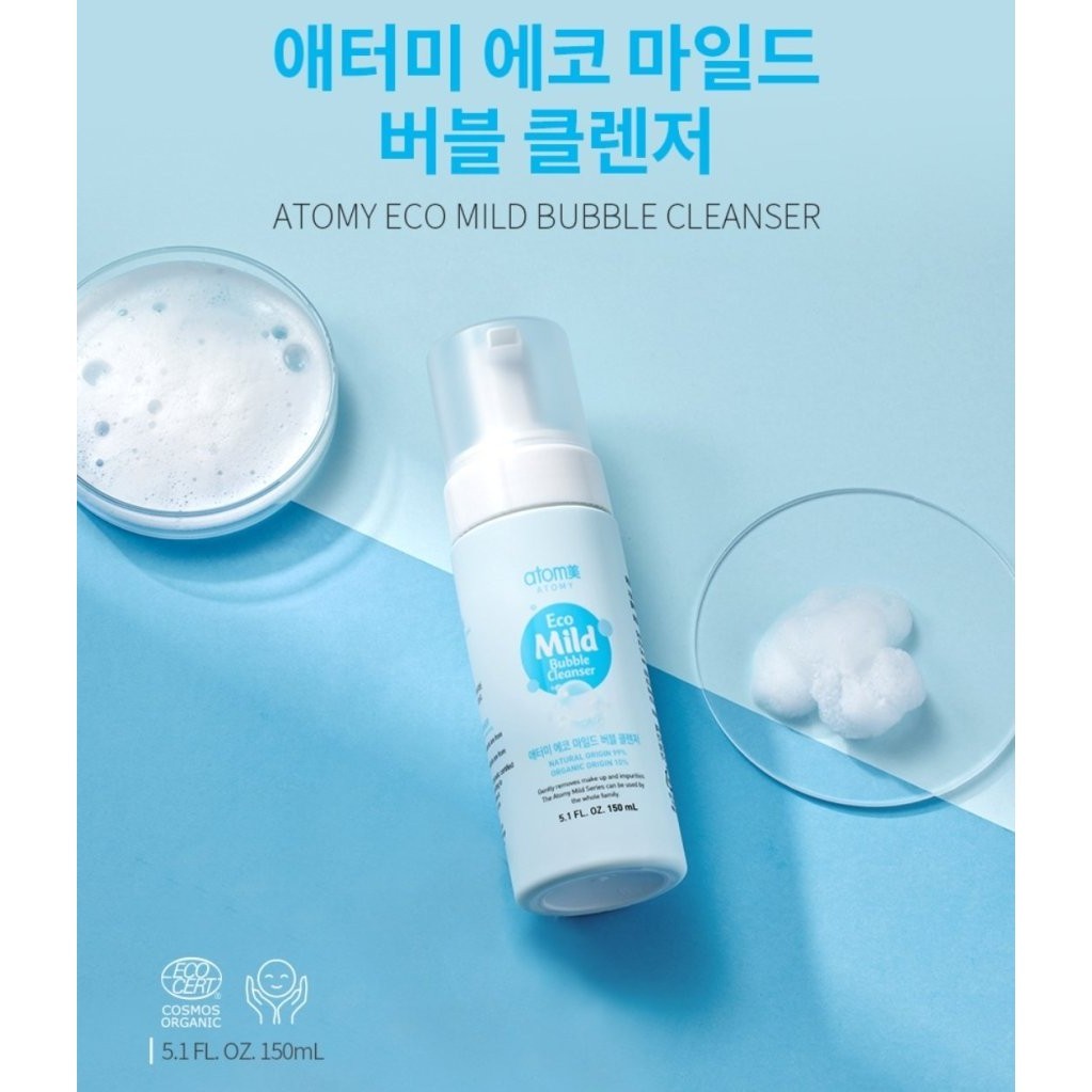 Jual Eco Mild Bubble Cleanser Atomy Pembersih Wajah Kulit Sensitif Shopee Indonesia