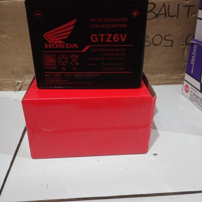 Jual HARGA DISC - AKI KERING GTZ6V AKI MOTOR HONDA VARIO 125 150 ORI