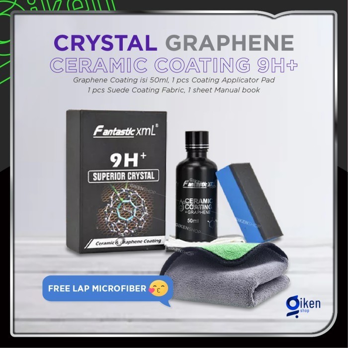 Jual Diamond Graphene Nano Ceramic Coating 9H+ Fantastic xmL 50ml ...