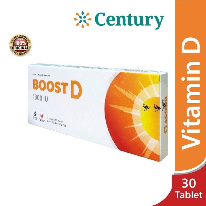 Jual BOOST D 1000 IU 1 BOX ISI 30 TABLET/VITAMIN D3/VITAMIN D/DAYA ...