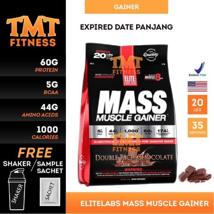 Jual Suplemen Fitness Elite Labs Mass Muscle Gainer 20 Lbs 