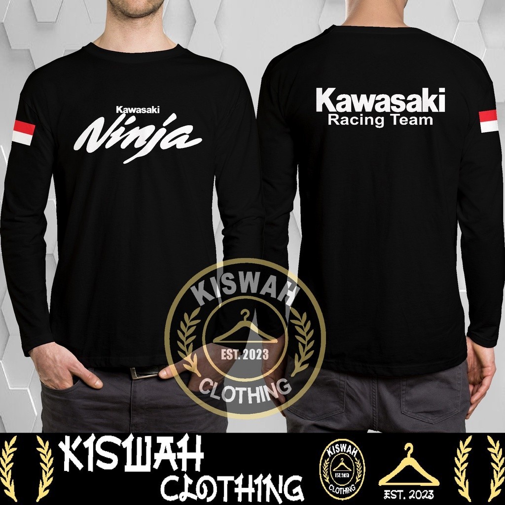 T-shirt Homme Sport Automobile Kawasaki MotoGP - Imprimé Ninja, Coton, Coupe Régulière