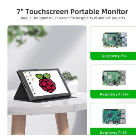 Jual Layar Raspberry Pi, Monitor Portabel Aprotii 7 Inci 1024X600 Ips ...
