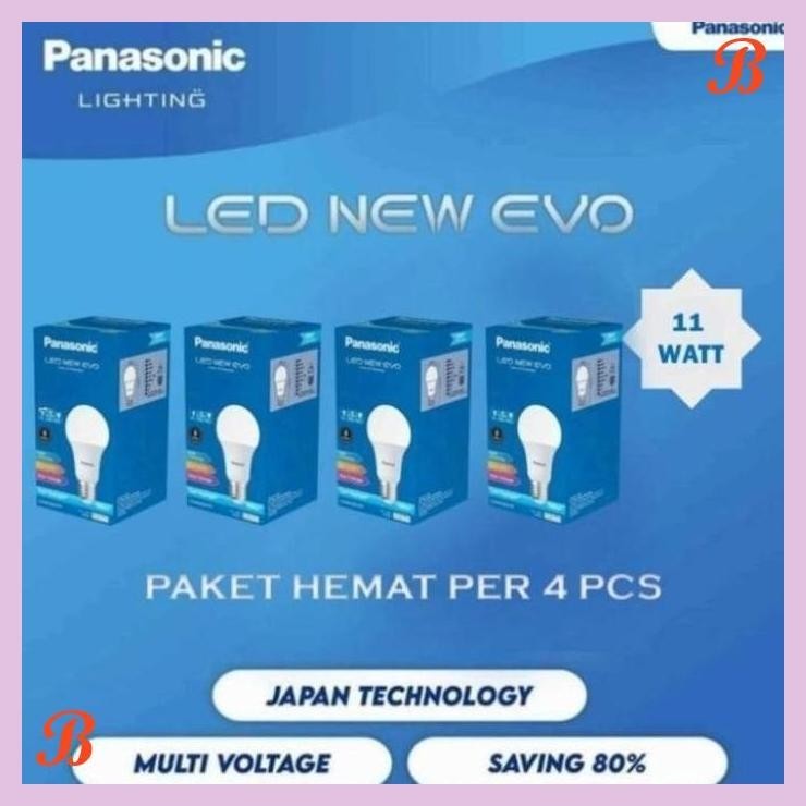 Jual LAMPU LED NEO PANASONIC 11 WATT PUTIH PAKET 4 PCS | Shopee Indonesia