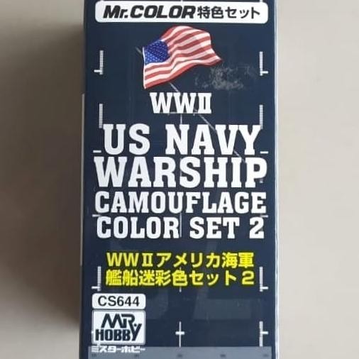 Jual Mr Hobby CS644 Mr Color WW II US Navy Warship Camouflage Color Set ...