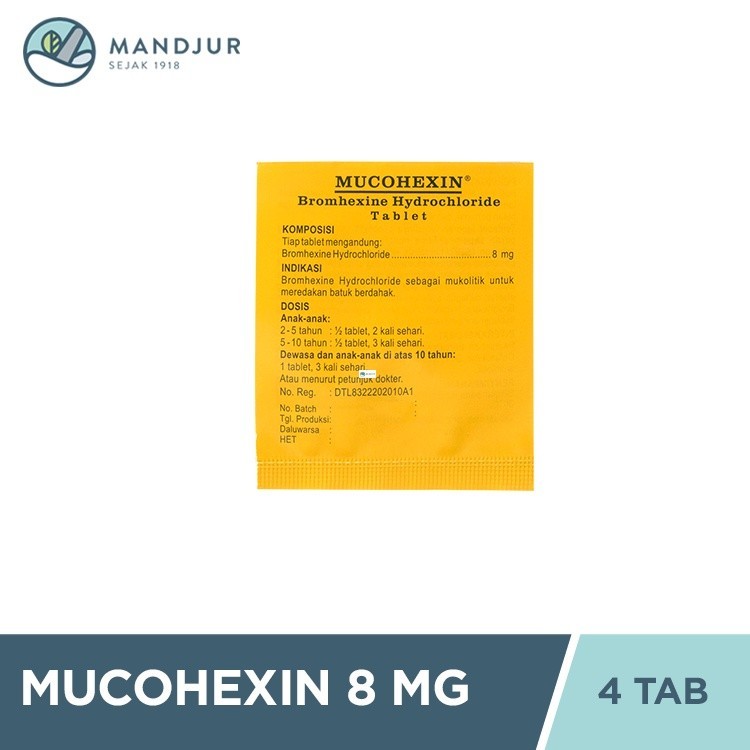 Jual MUCOHEXIN - 1 STRIP @ 4 TABLET | Shopee Indonesia