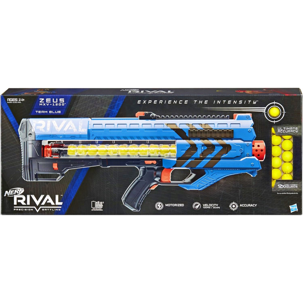 Jual Nerf Rival Zeus MXV-1200 Blaster (Blue) | Shopee Indonesia