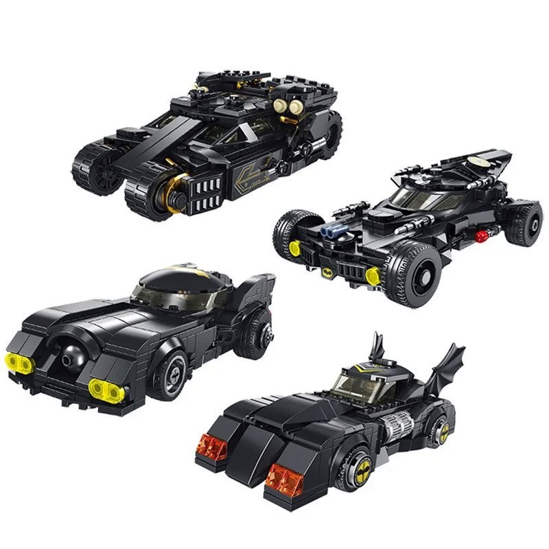 Jual Blok Bangunan Anime dengan Gambar Kelelawar Hitam Mobil Balap Set
