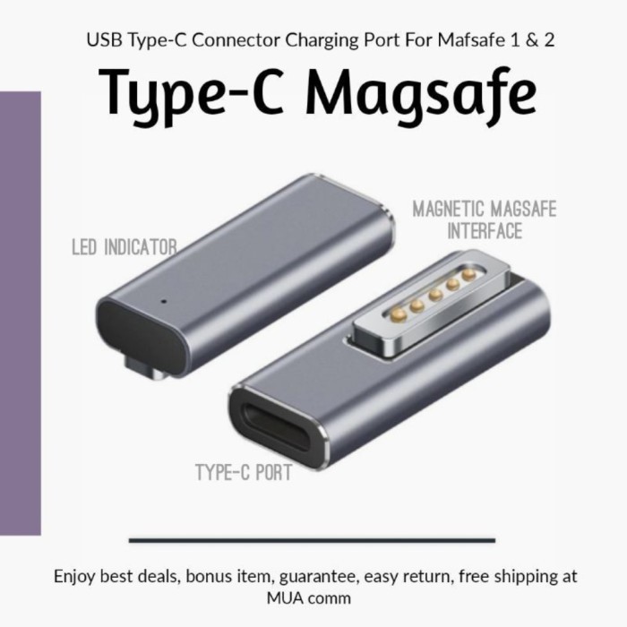 Jual Connector Magsafe 1 2 Charger MacBook Air Pro Type C Adaptor ...