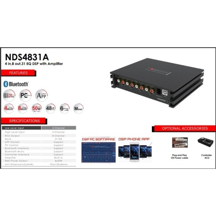 Jual Nakamichi NDS4631A DSP BUILT IN POWER 31BANDS + bluetooth nds 10b ...