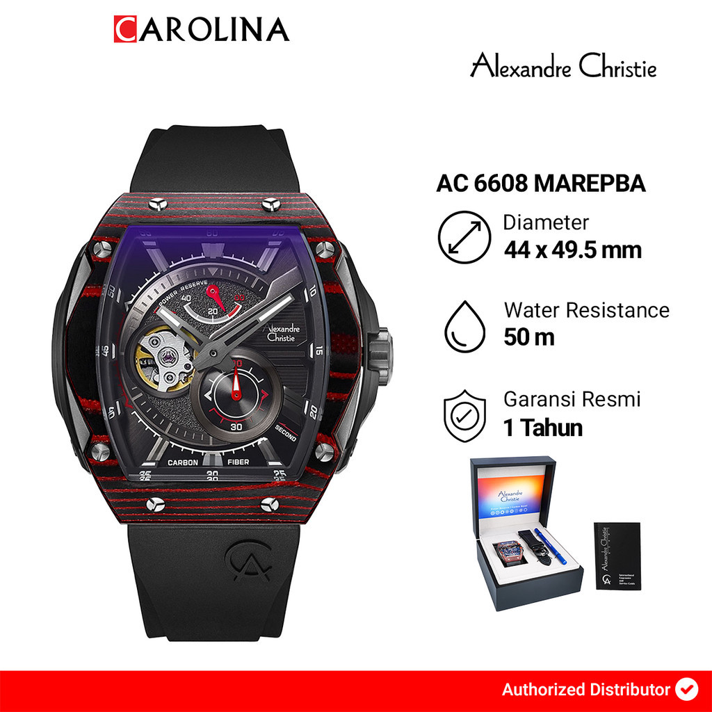 Jual Jam Tangan Pria Alexandre Christie AC 6608 MAREPBA Black Open ...