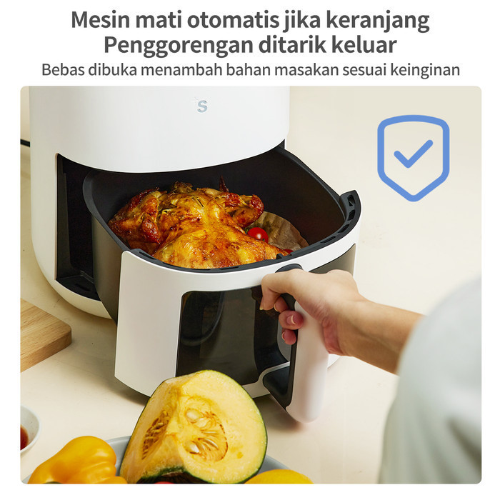 Jual Simplus Air Fryer 5L Transparan Glass Mesin Penggorengan Tanpa ...