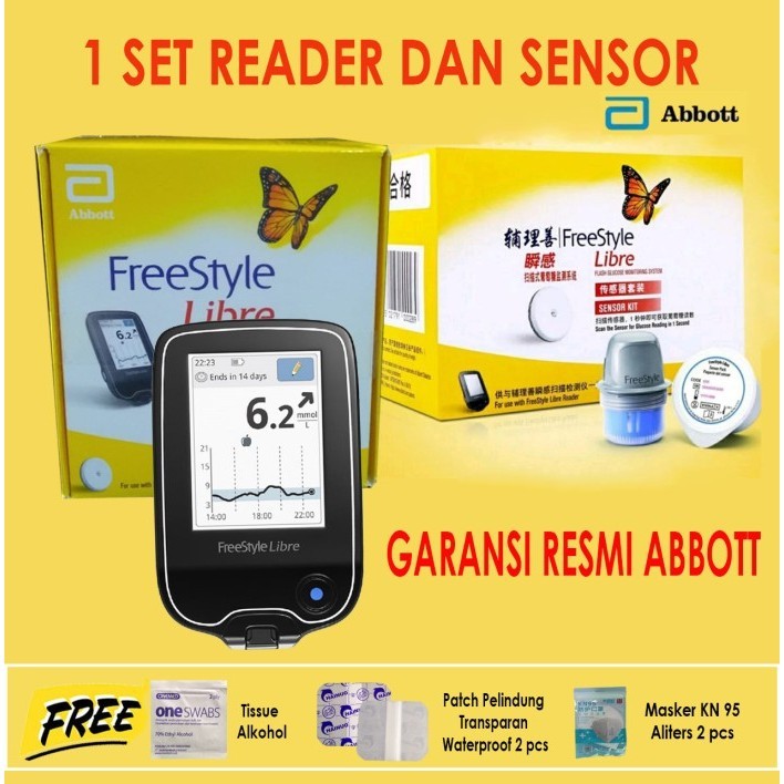 Jual READER + SENSOR FREESTYLE LIBRE JAMINAN 1000% ORI DARI ABBOTT ...
