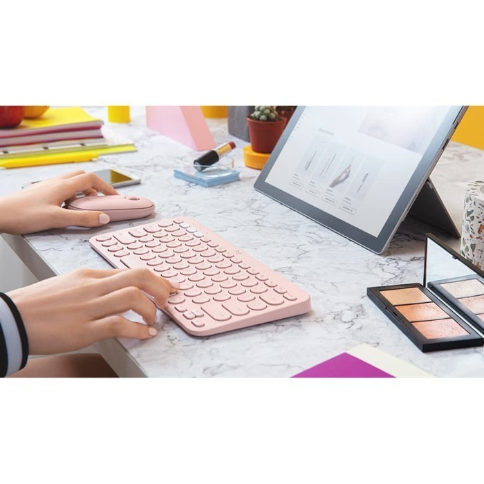 Jual Logitech K380 Keyboard Wireless Multi Device Rose | Shopee Indonesia
