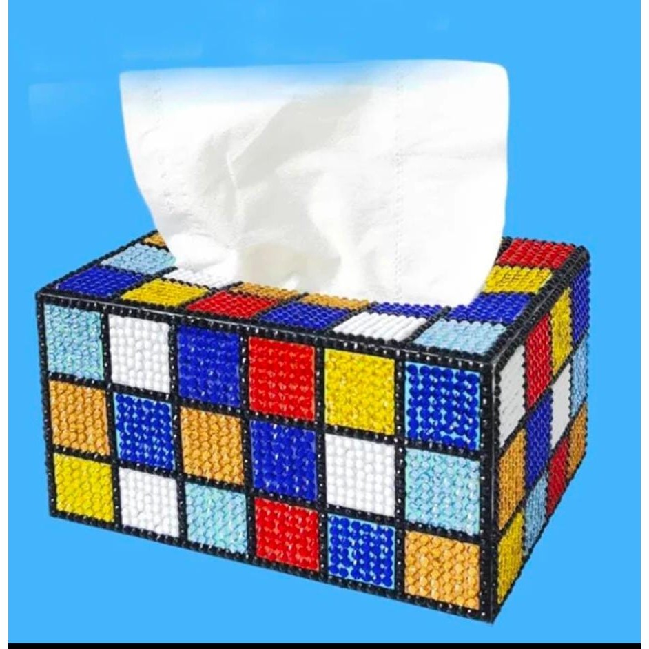 JICFDAO DIY Diamond Painting Taschentücherbox 22.5x12.7x10.5cm Diamant Malerei Tissue Box Rechteckige Tücherbox Taschentüchspender Desk Organizer für Schlafzimmer und Wohnbereich Jungfrau Maria Jesus