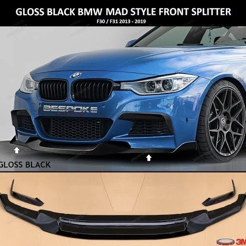 Jual Front Lips Mad Style Black Gloss BMW F30 | Shopee Indonesia