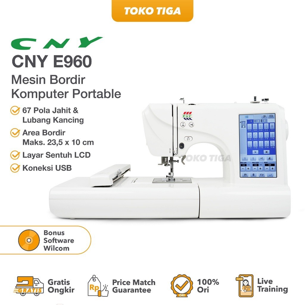 Jual Mesin Bordir Otomatis Dan Jahit Komputer Portable Cny E-960 E960 ...