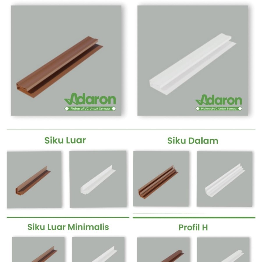 Jual PLAFON PVC ADARON PUTIH POLOS | Shopee Indonesia