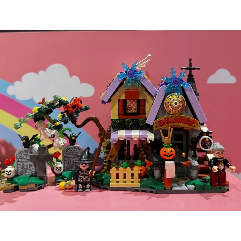 Jual Creative Loz Ideas 1233 Halloween Haunted House All Saints Cabin ...