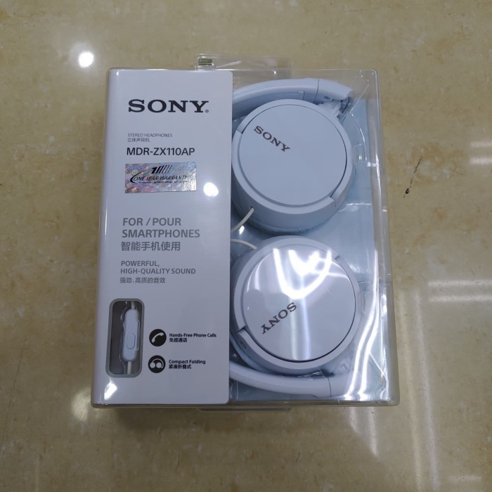 Jual Sony Mdr Zx110ap Ear Stereo Headphone With Microphone Resmi Dan Ori Shopee Indonesia 8122