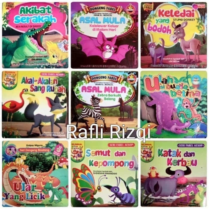 Jual Paket 120 Buku Cerita Dongeng Anak Bergambar Berwarna 2 Bahasa ...