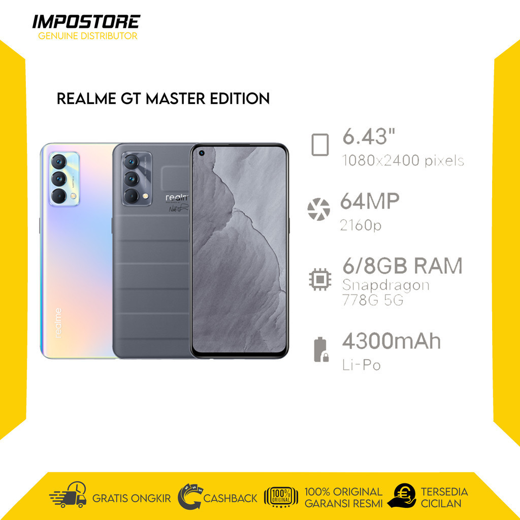 Jual REALME GT MASTER EDITION - 8/128GB - SNAPDRAGON 778G | Shopee ...
