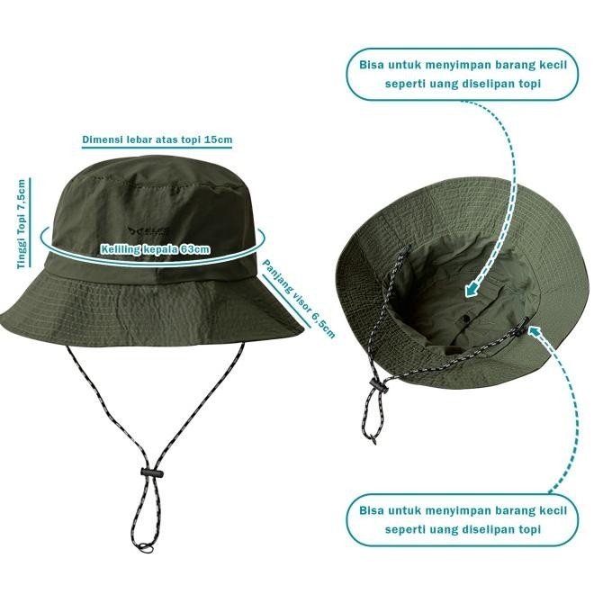 Jual Topi Rimba Outdoor Lipat Tahan Air Premium Bucket Hat Gunung Rain ...