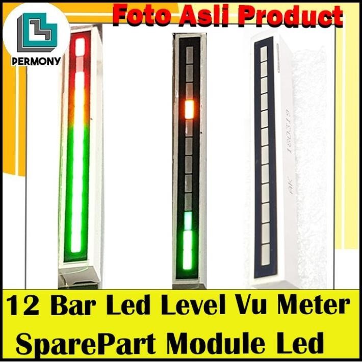 Jual TERMURAH 12 LED LEVEL STEREO AUDIO VU METER DISPLAY SPECTRUM COLOR