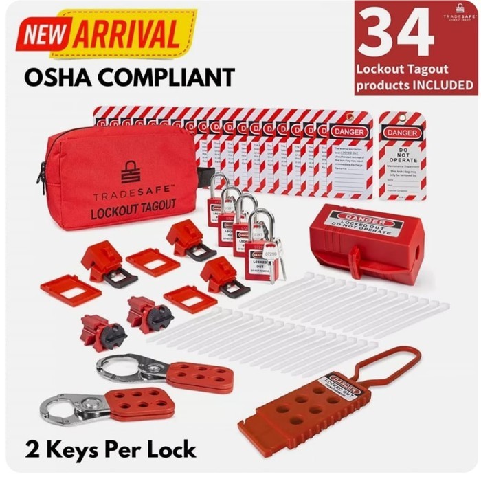 Jual ------] Electrical Lockout Tagout Kit Circuit Breaker Lockout ...