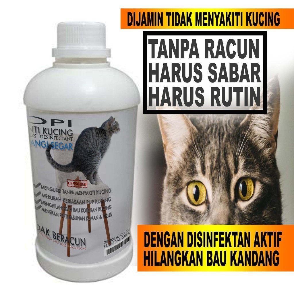Jual 1 Liter Spray merubah kebiasaan pup kucing sembarangan tanpa racun