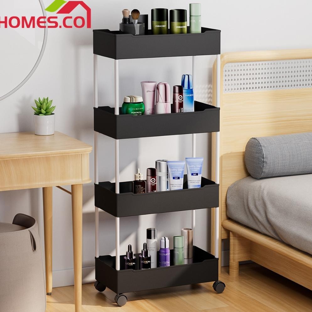 Jual Rak Troli Susun Rak Troley Square Plastik 4-Layer Rak Susun ...