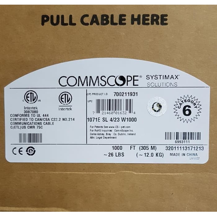 Jual Systimax Kabel Cat 6 / Cat6 Cable Utp Gigaspeed Xl 1071E | Shopee ...